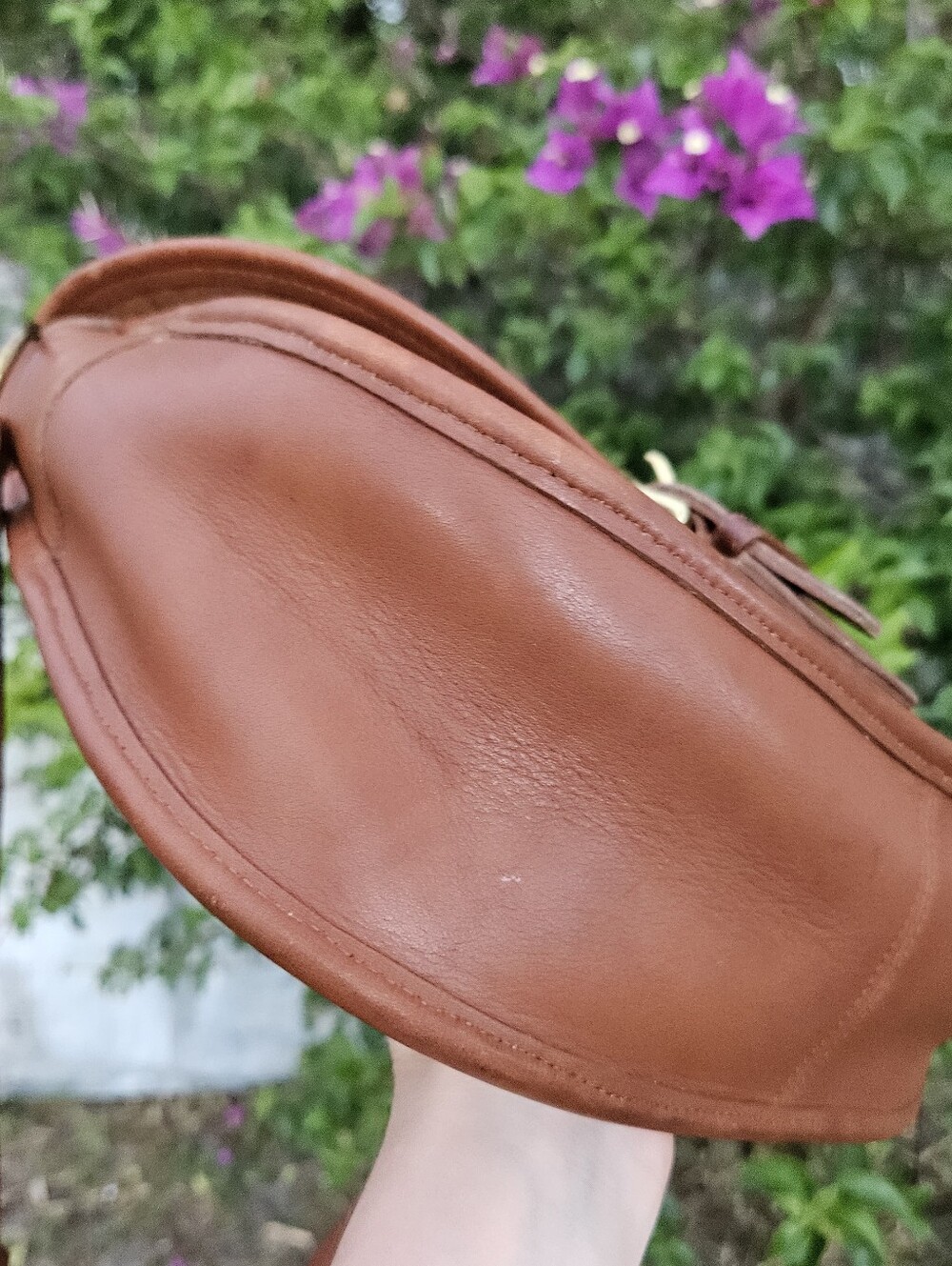 Vintage Coach Chelsea 9894 British Tan Leather Saddle Crossbody Shoulder Bag - Picture 6 of 13